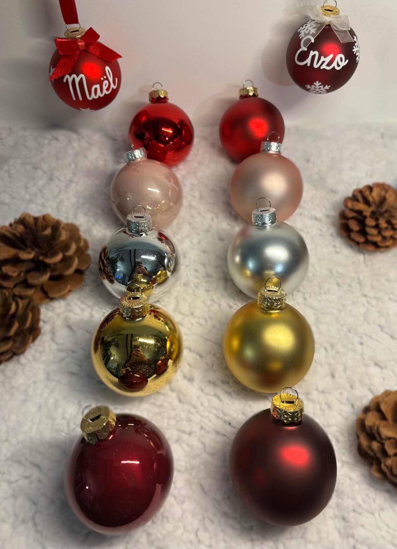 Boule Noël prénom 6cm