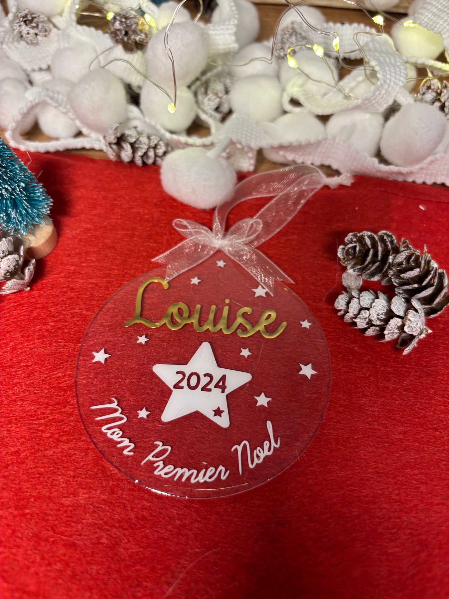 Christmas ball plaque "my first Christmas"