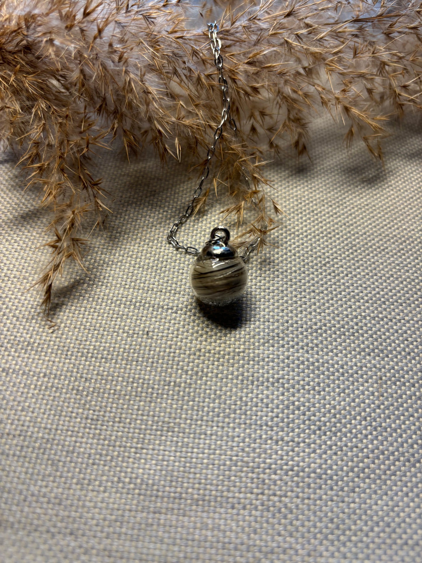 Silver bubble necklace