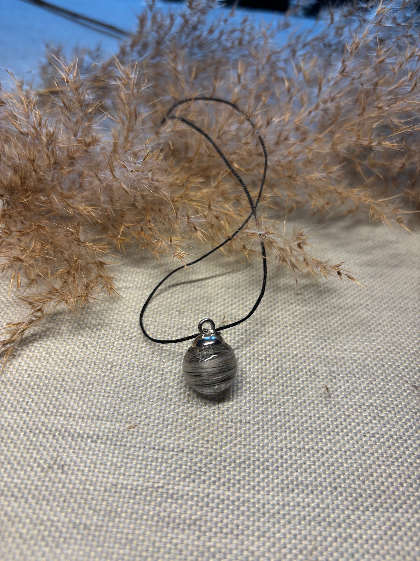 Silver bubble necklace