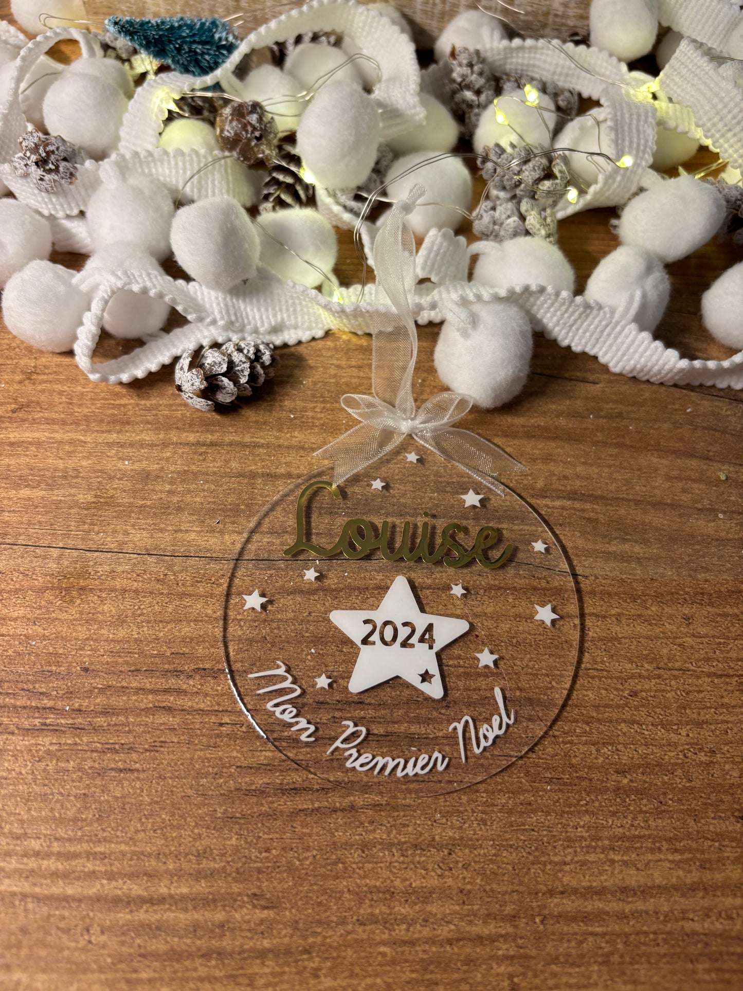 Christmas ball plaque "my first Christmas"