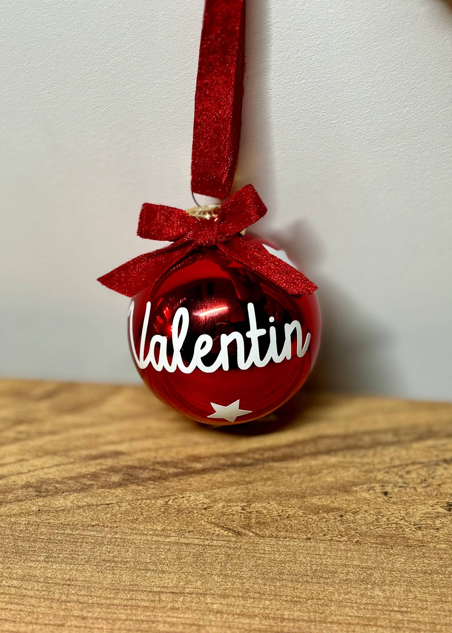 Weihnachtskugel mit Vornamen 6cm