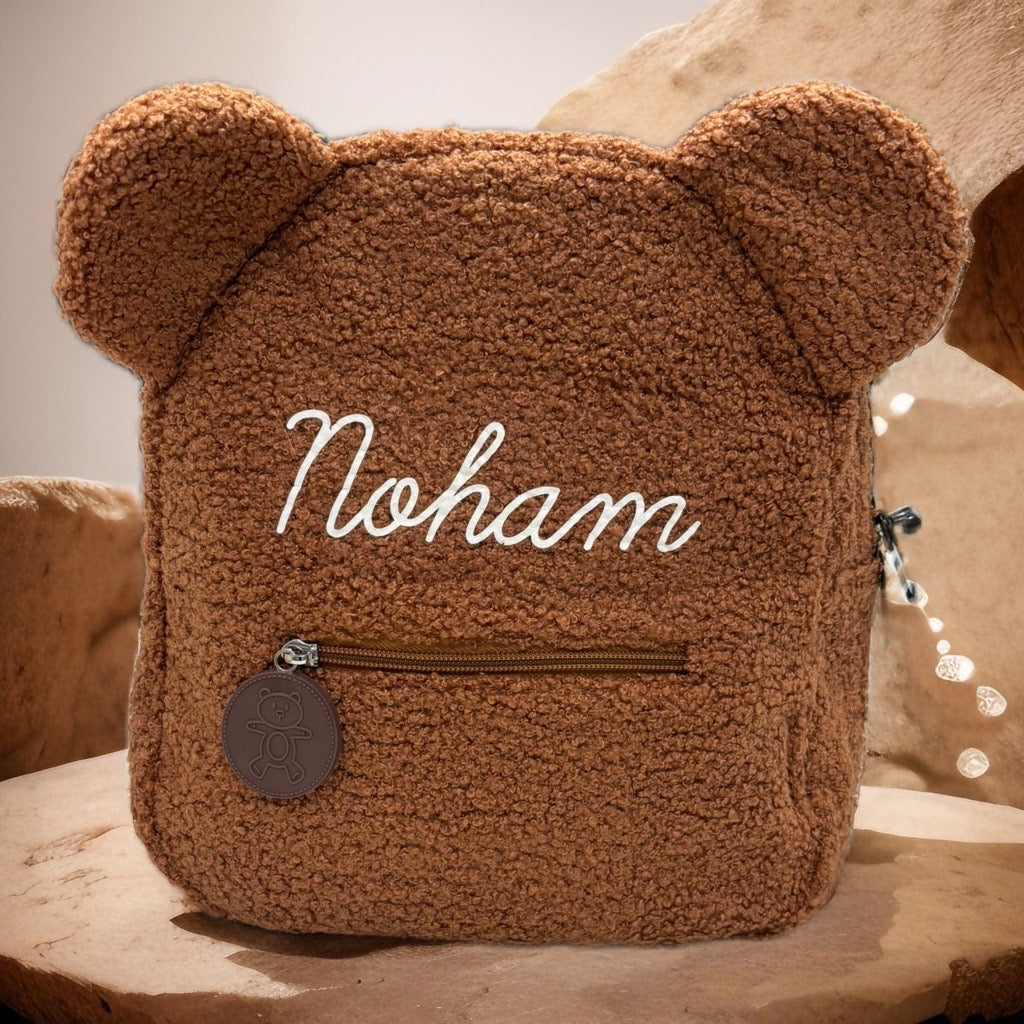Personalisierter brauner Teddybär-Rucksack