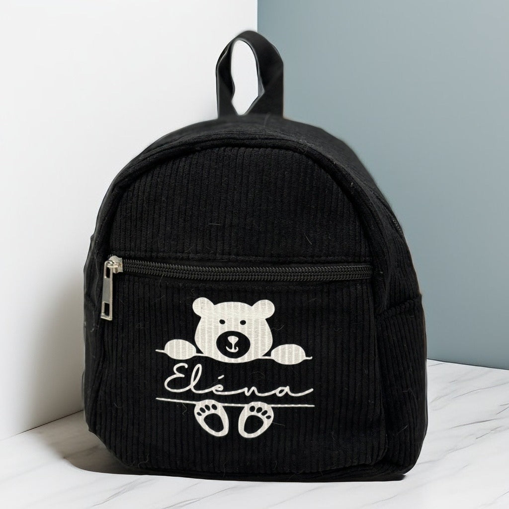 Black mini backpack