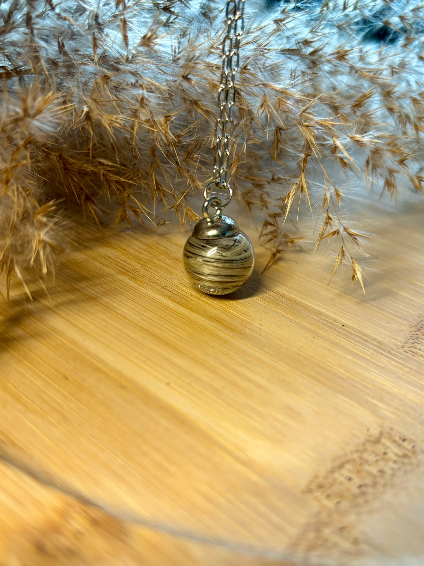Silver bubble necklace