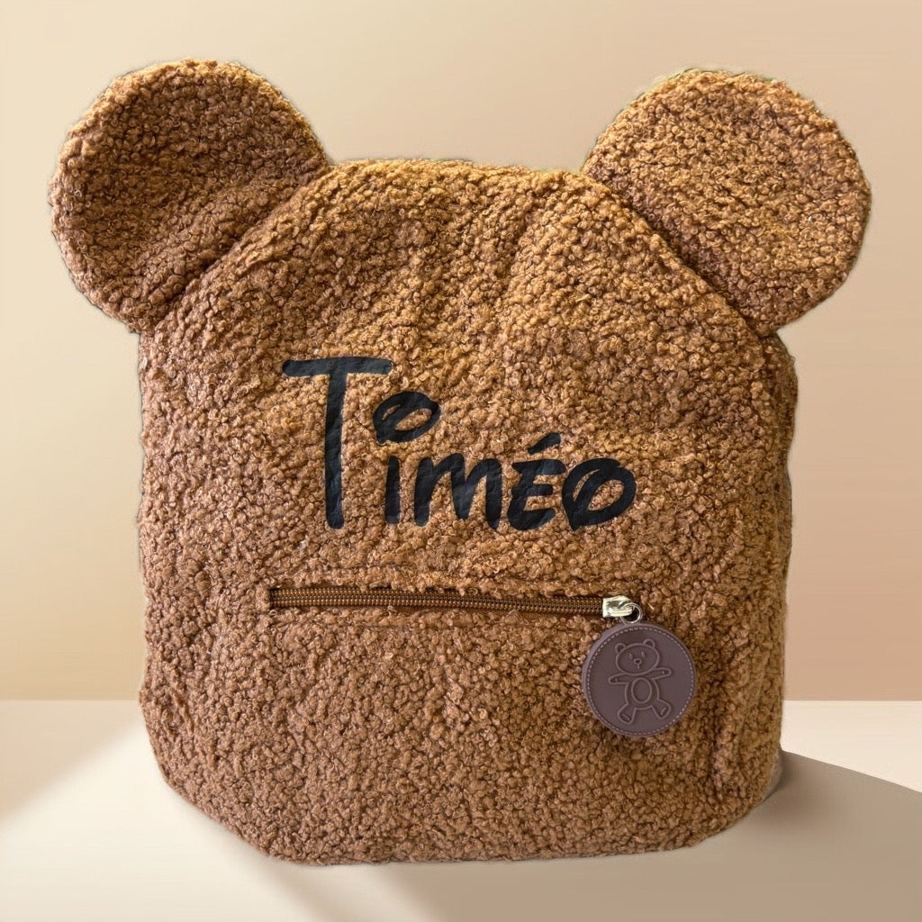 Personalisierter brauner Teddybär-Rucksack