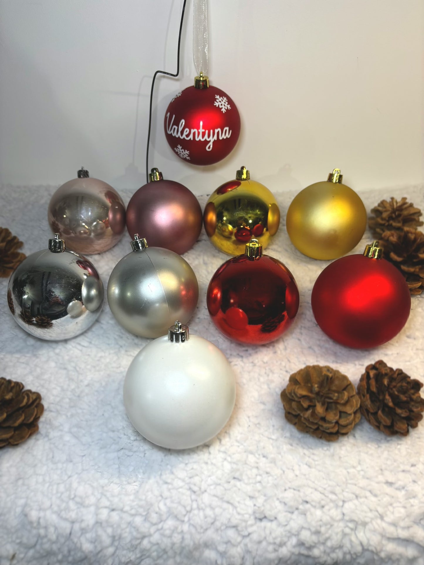Weihnachtskugel mit Vornamen 8cm