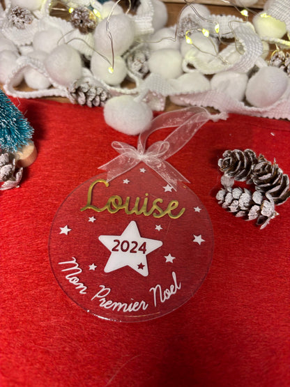 Christmas ball plaque "my first Christmas"