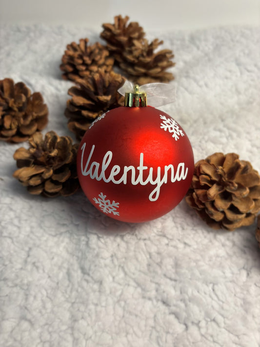 Weihnachtskugel mit Vornamen 8cm