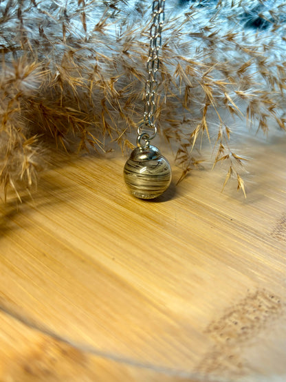 Silver bubble necklace