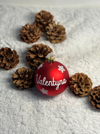 Weihnachtskugel mit Vornamen 8cm